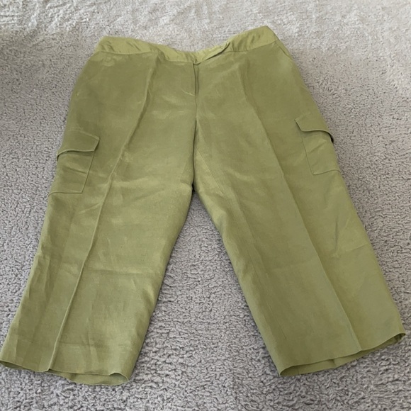 David N Green Capris linen Pants size 12 - Picture 2 of 9